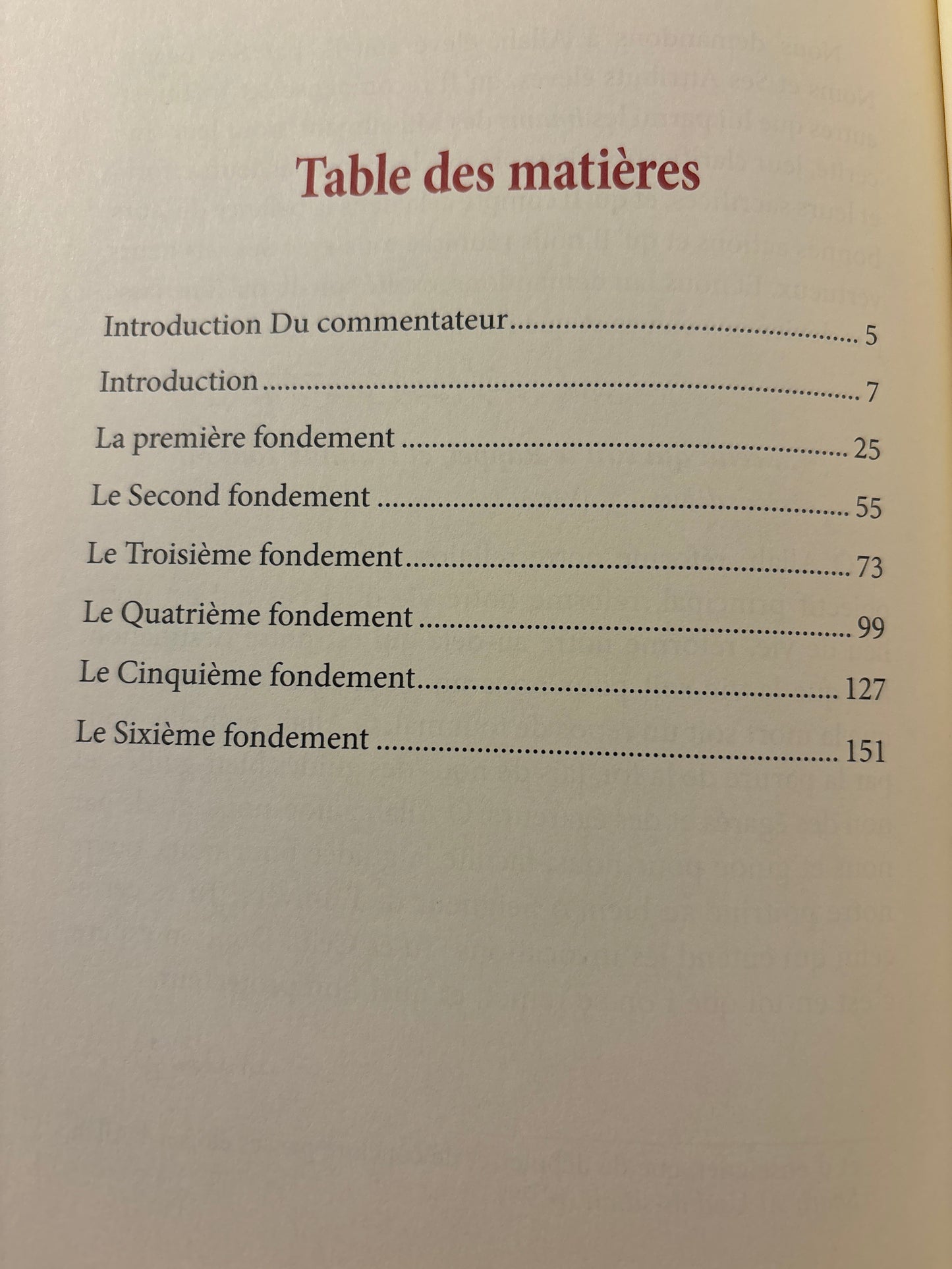 Le Commentaire Du Livre Les Six Fondements, De Cheik Et Imam Mohammed Ibn 'Abd Al-Wahab, Par Abd Ar-Razzâq Abd Al-Muhsin Al-Badr
